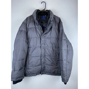 EUC Andrew Marc Black Gray Puffer Coat XL Long Sleeve Coat
